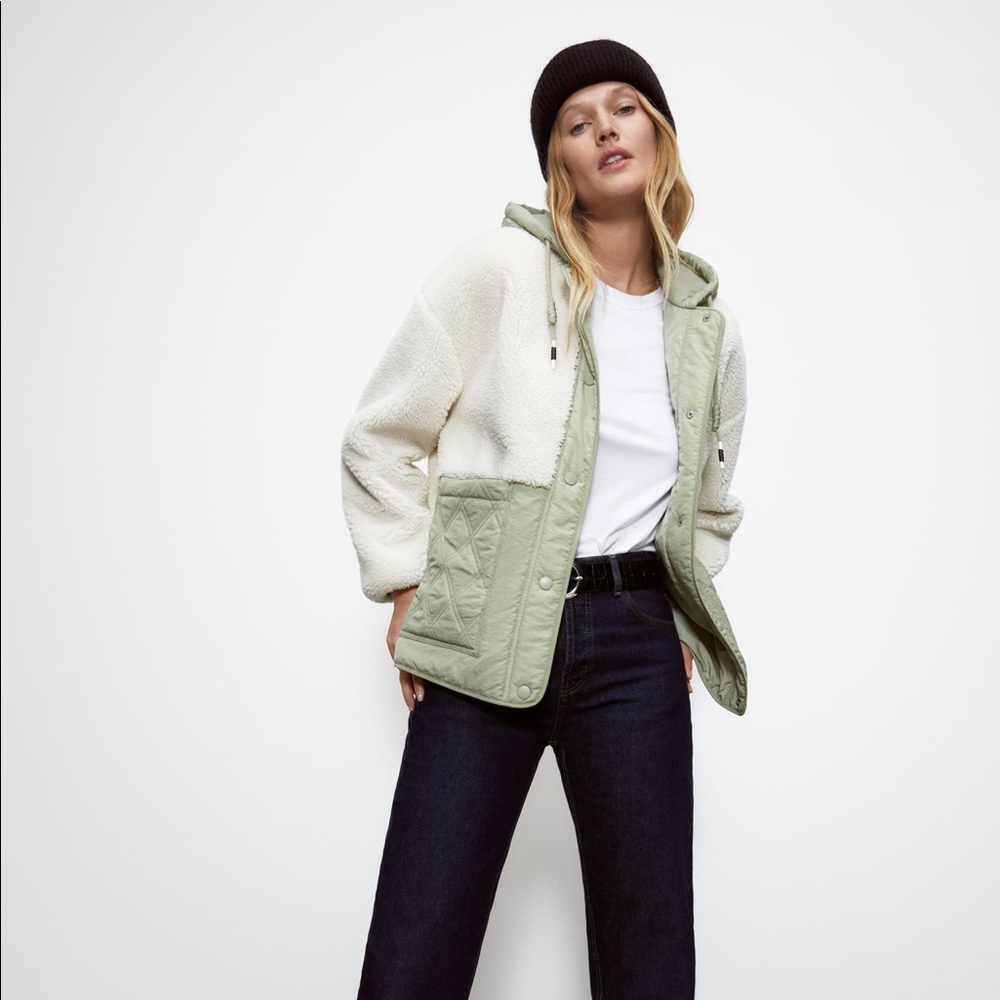 Zara padded fleece jacket